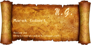 Marek Gobert névjegykártya